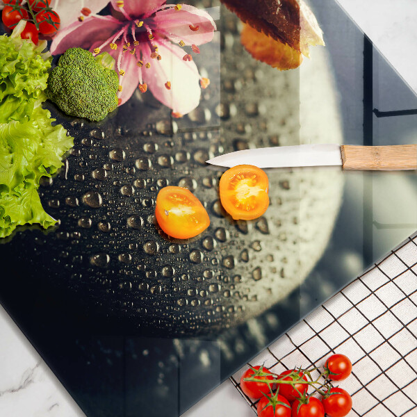 Sklo za varnou desku Květiny zenové kameny