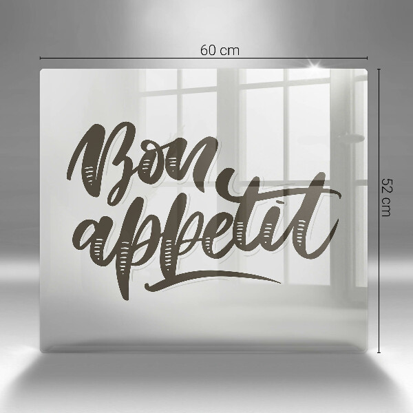 Sklo za varnou desku Bon appetit nápis