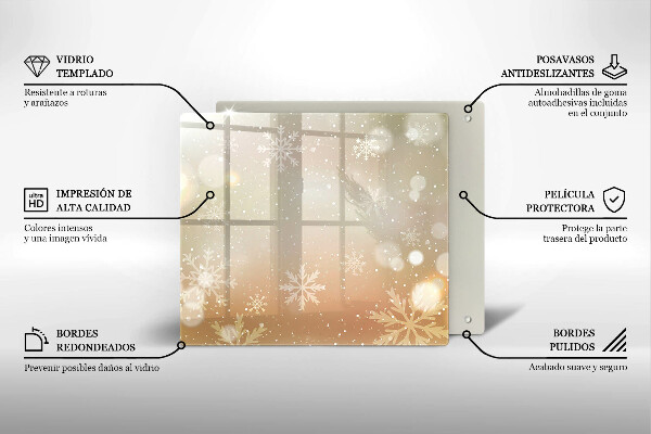 Sklo za varnou desku Sněhové vločky