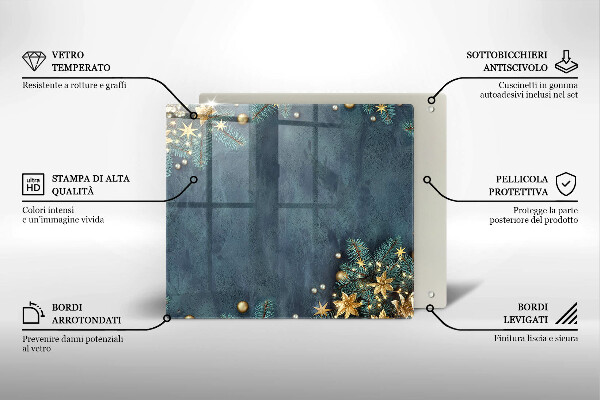 Sklo za varnou desku Vánoční dekorace