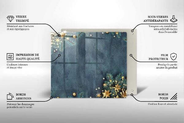 Sklo za varnou desku Vánoční dekorace