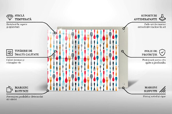 Sklo za varnou desku Ilustrace lžíce