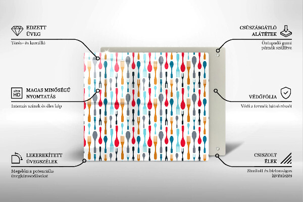 Sklo za varnou desku Ilustrace lžíce