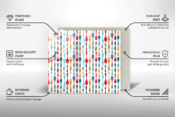 Sklo za varnou desku Ilustrace lžíce