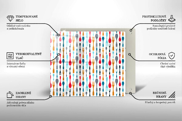 Sklo za varnou desku Ilustrace lžíce