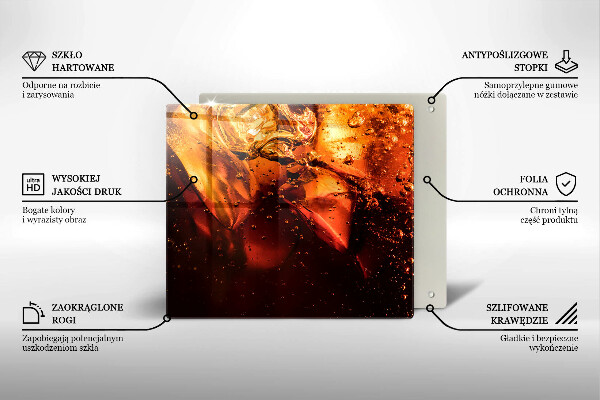 Sklo za varnou desku Kolový nápoj s ledem