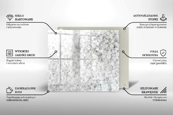 Sklo za varnou desku Krystaly soli