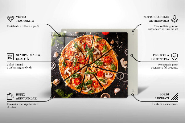 Sklo za varnou desku Pizza s houbami