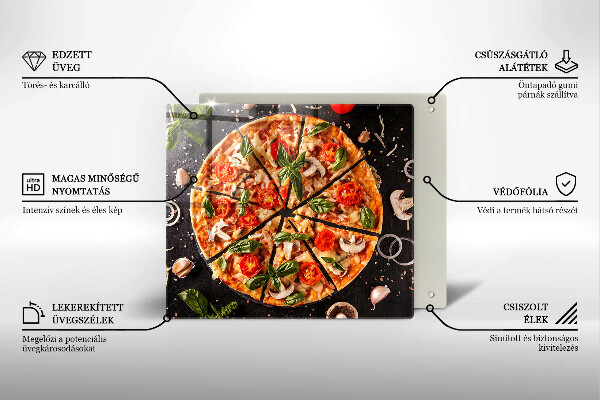 Sklo za varnou desku Pizza s houbami