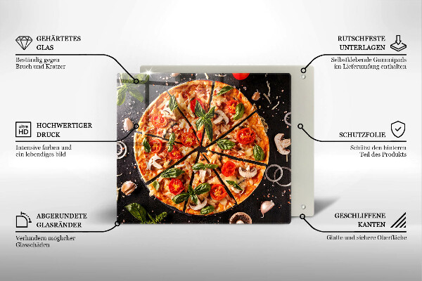 Sklo za varnou desku Pizza s houbami