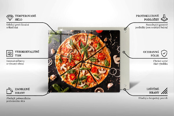 Sklo za varnou desku Pizza s houbami
