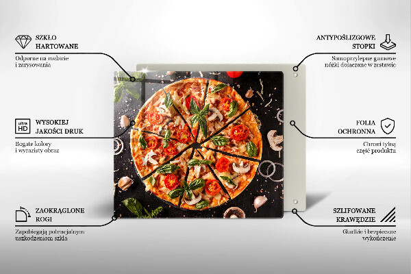 Sklo za varnou desku Pizza s houbami
