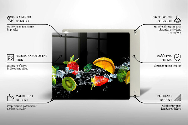 Sklo za varnou desku Ovoce ve vodě