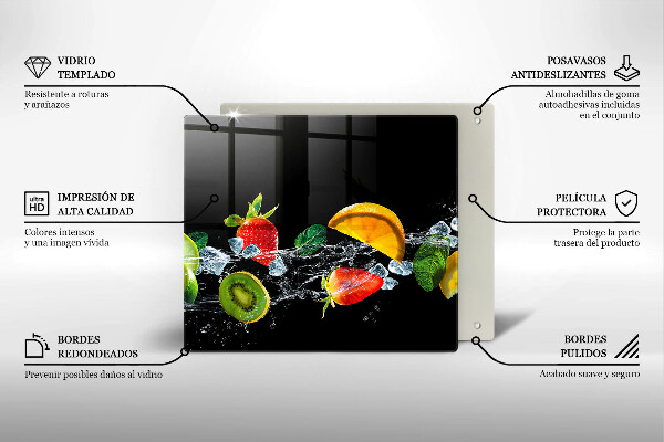 Sklo za varnou desku Ovoce ve vodě