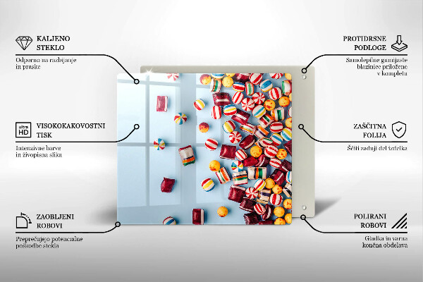 Sklo za varnou desku Barevné bonbóny