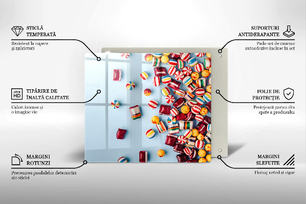 Sklo za varnou desku Barevné bonbóny