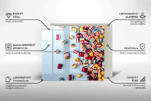 Sklo za varnou desku Barevné bonbóny