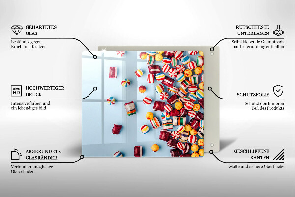 Sklo za varnou desku Barevné bonbóny