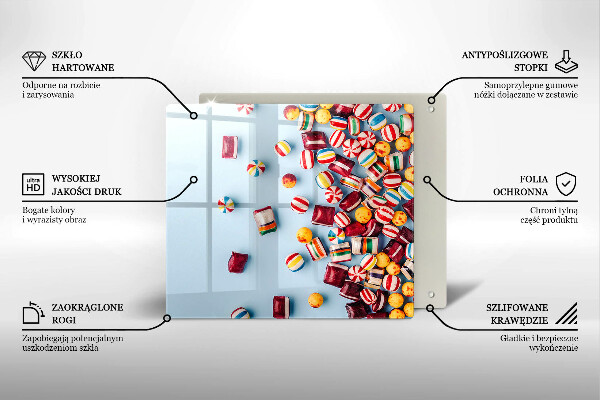 Sklo za varnou desku Barevné bonbóny