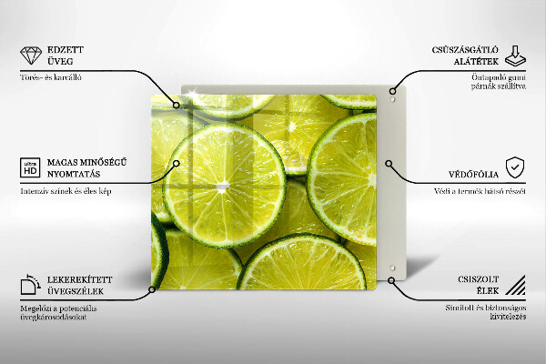 Sklo za varnou desku Plátky limetky