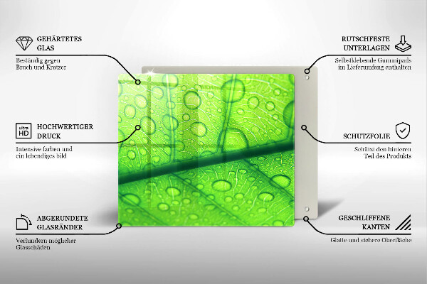 Sklo za varnou desku Detailní záběr na list