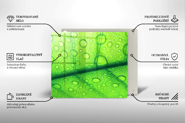 Sklo za varnou desku Detailní záběr na list