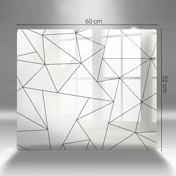 Sklo za varnou desku Bílé trojúhelníky