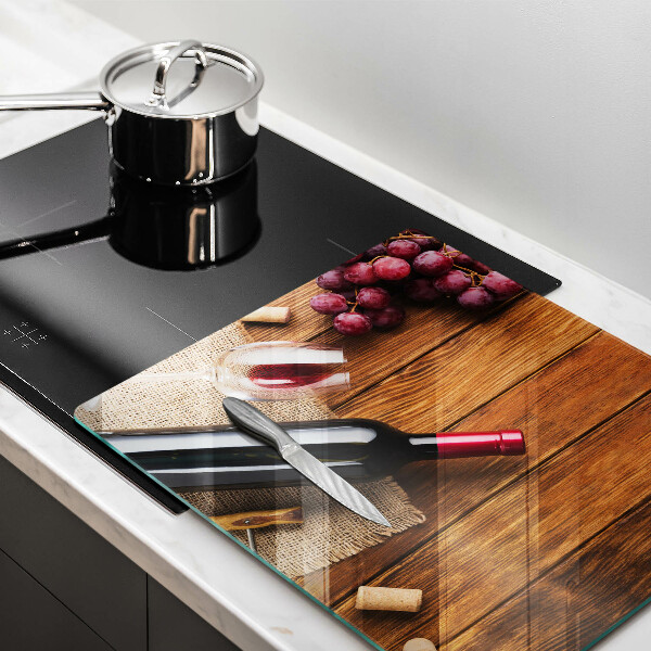 Sklo za varnou desku Láhev červeného vína