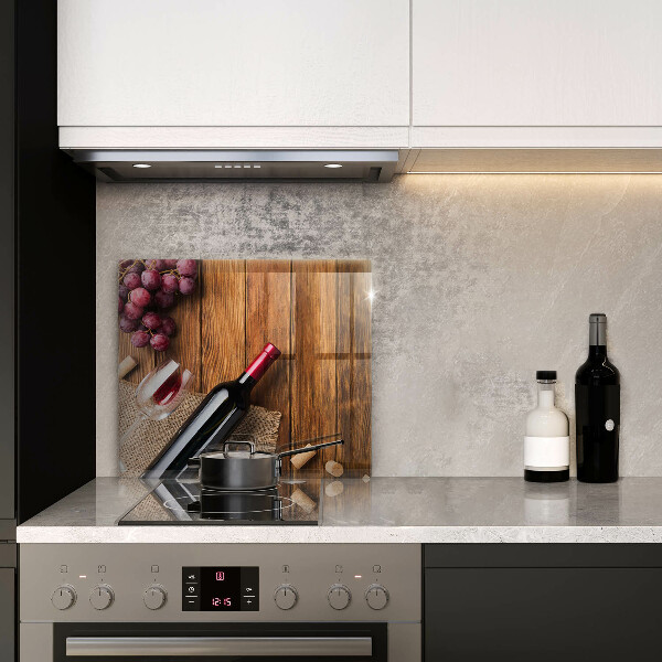 Sklo za varnou desku Láhev červeného vína