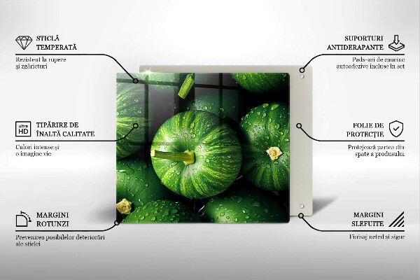 Sklo za varnou desku Zelené dýně