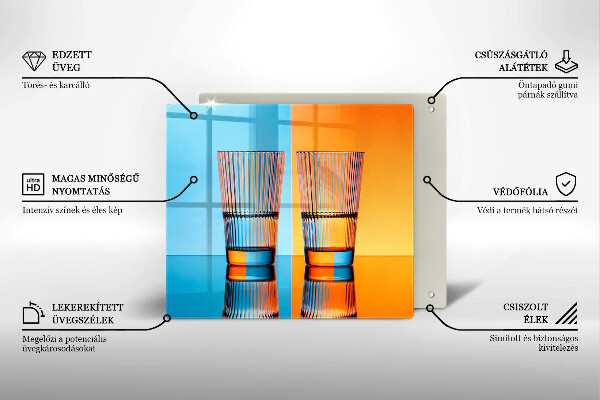 Sklo za varnou desku Dvě sklenice vody