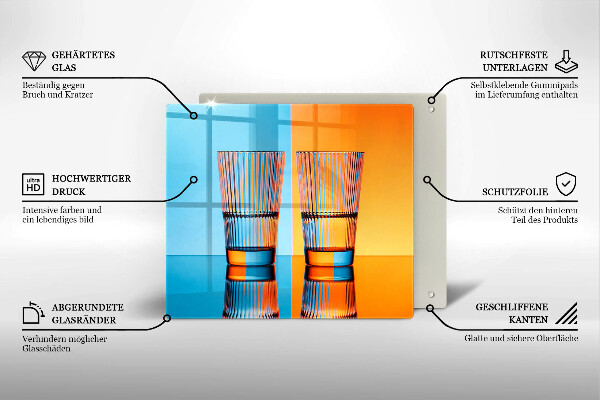 Sklo za varnou desku Dvě sklenice vody