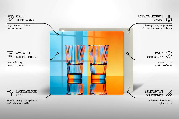 Sklo za varnou desku Dvě sklenice vody