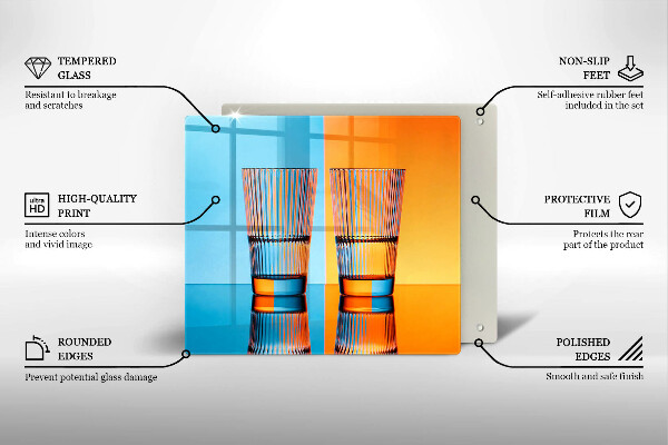 Sklo za varnou desku Dvě sklenice vody