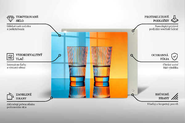Sklo za varnou desku Dvě sklenice vody