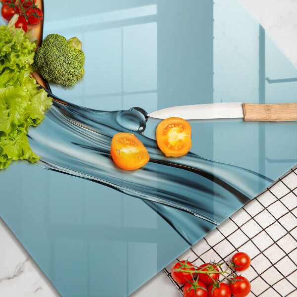 Sklo za varnou desku Voda na modrém pozadí