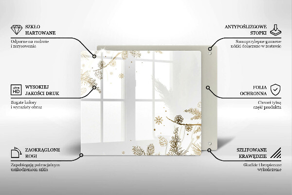 Sklo za varnou desku Zimní dekorace