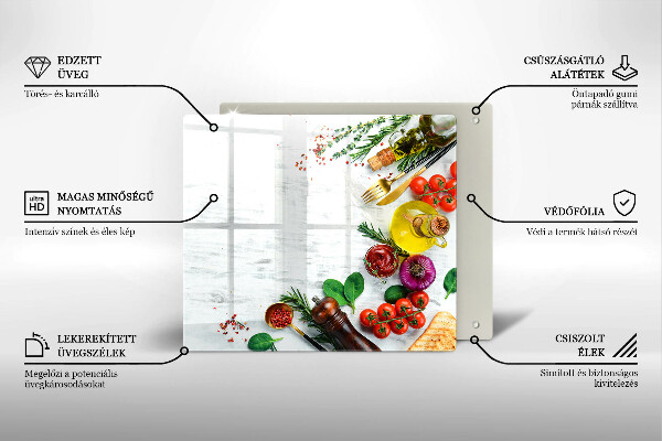 Sklo za varnou desku Zelenina a koření