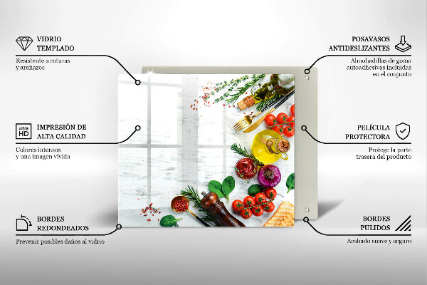 Sklo za varnou desku Zelenina a koření