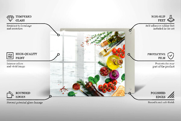 Sklo za varnou desku Zelenina a koření