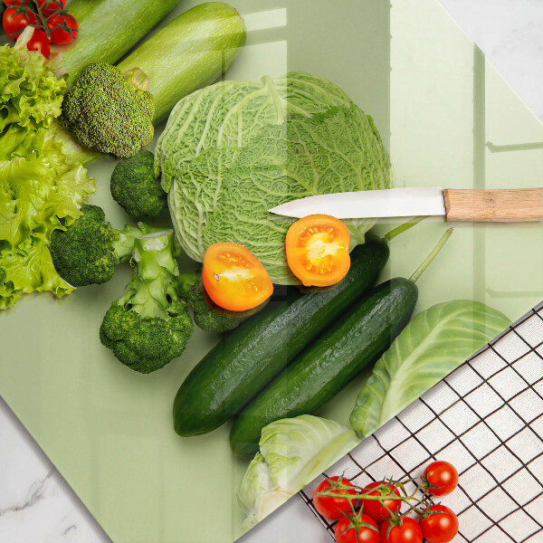 Sklo za varnou desku Zelené ovoce a zelenina