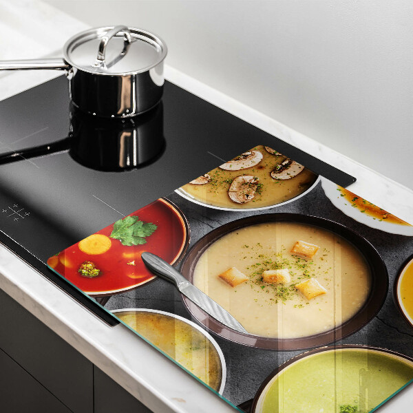 Sklo za varnou desku Barevné polévky