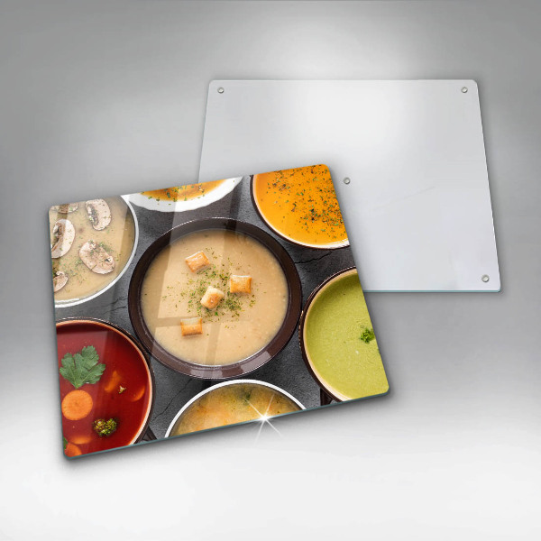 Sklo za varnou desku Barevné polévky