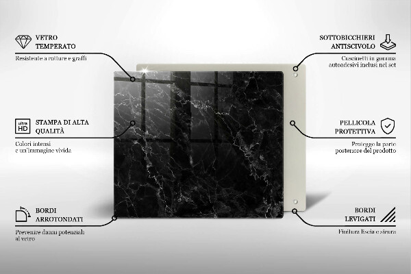 Sklo za varnou desku Elegantní mramor