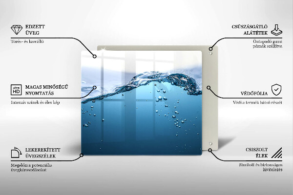 Sklo za varnou desku Modrá voda