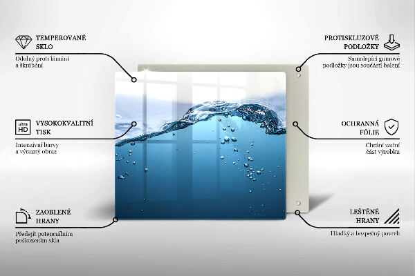 Sklo za varnou desku Modrá voda