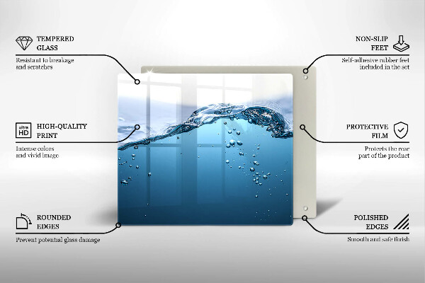 Sklo za varnou desku Modrá voda