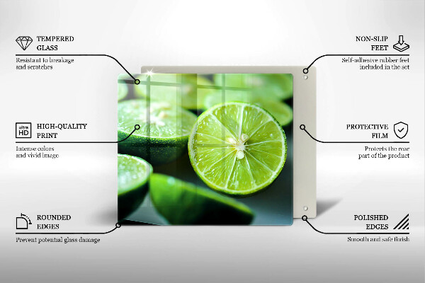Sklo za varnou desku Limetkový citrus