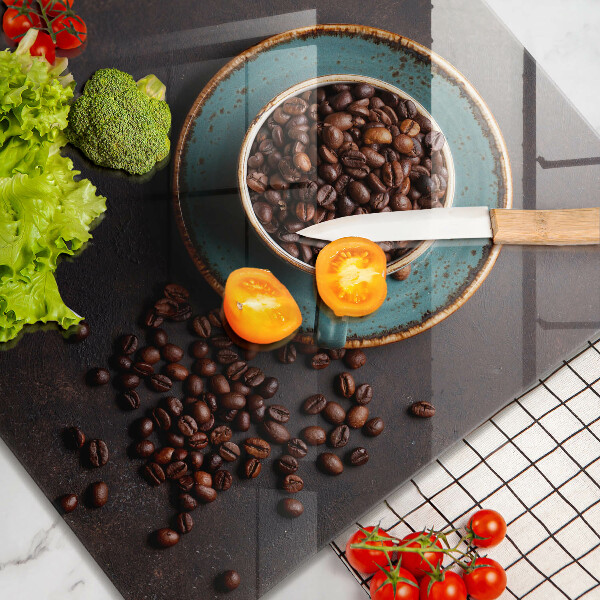 Sklo za varnou desku Šálek kávových zrn