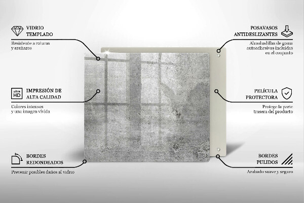 Sklo za varnou desku Betonová textura